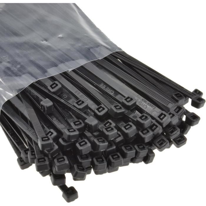 Colliers De Serrage Nylon Noirs – 7 Tailles Disponibles (pinces à Câbles)
