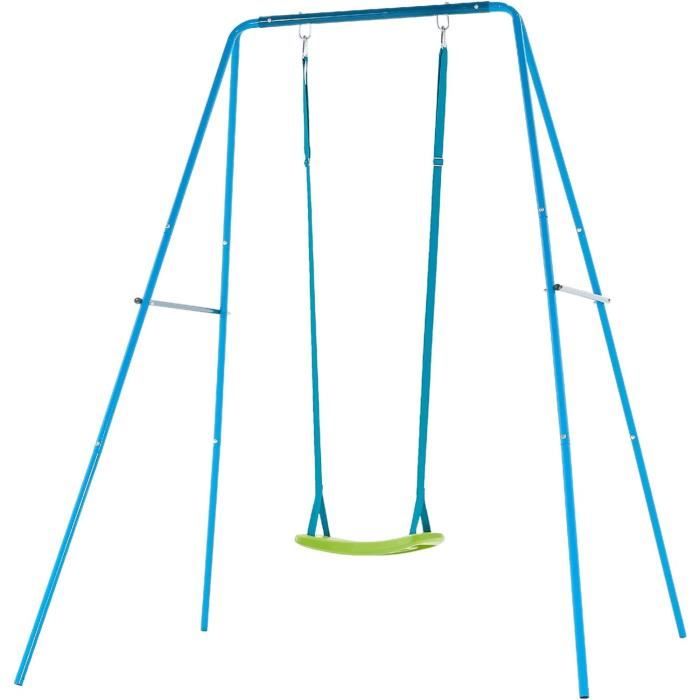 Portique En Métal Pour Enfants Avec Balançoire Nid Extra-large 104 Cm - Capacité 200 Kg, Réglable, Pour Jardin Ou Salle De Jeux | Balançoire Famille, Jeu Extérieur