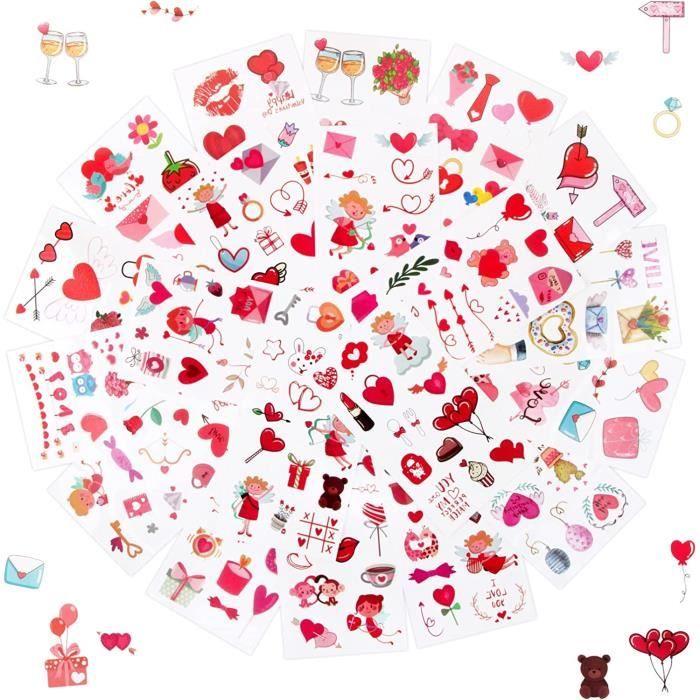 Tatouages Temporaires Cosplay Kpop – Autocollants Transfert Thermique Laser – Pack De 1 Feuille