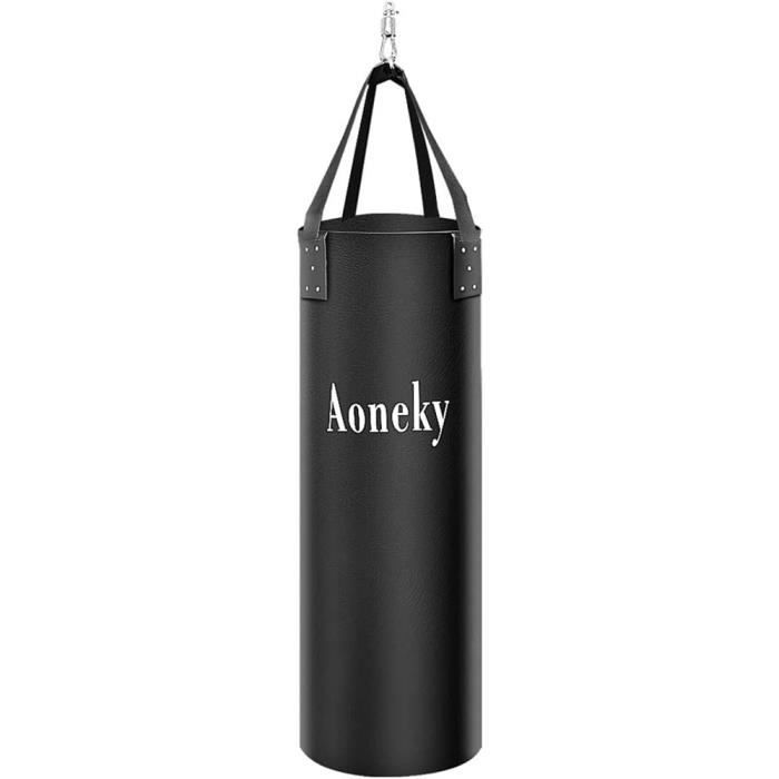 Aoneky Sac de Frappe Boxe Suspendu 1M 1.8M avec Sangle et Pivot