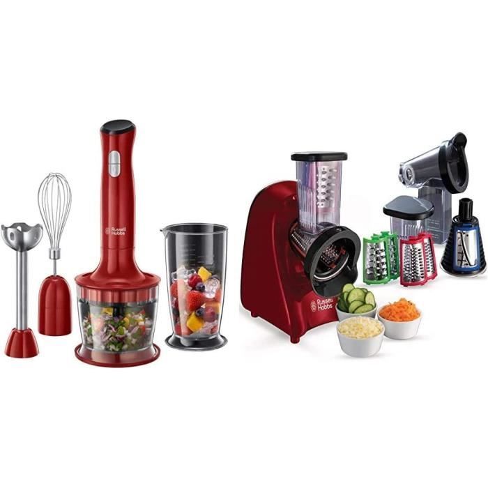 Russell Hobbs Mixeur Plongeant 3en1 - Blender, Hacheur, Fouet - 700W, 12 000 Tr/min - Idéal Soupes & Sauces