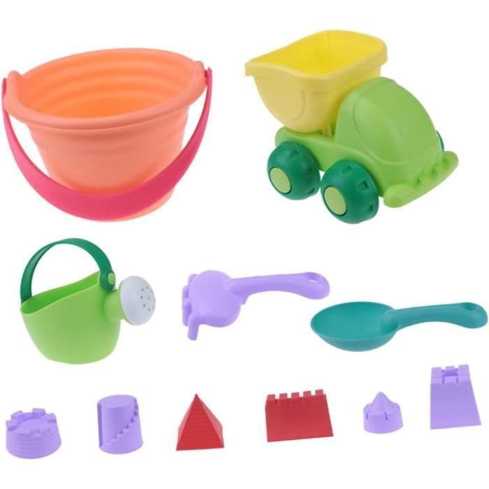 Jouets De Plage 6 Pièces - Seau, Pelle, Moules Château De Sable - Plastique épais, Bords Sûrs - Pour Enfants Dès 3 Ans