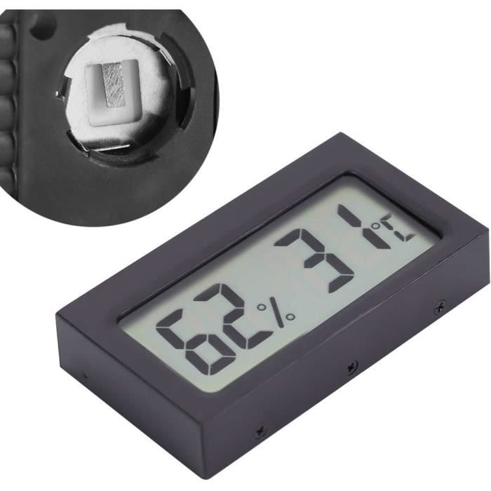 4 Pièces Thermomètre Hygromètre Digital Intérieur Haute Précision - Moniteur Température Chambre Bébé Salon Serre LCD Blanc