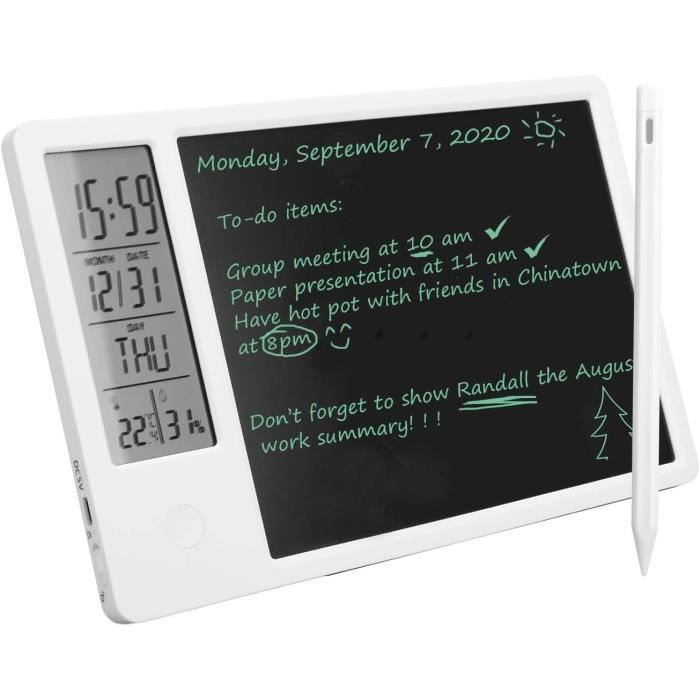 Calendrier Numérique Familial 15,6 Pouces - Écran Tactile, Synchronisation App, Graphiques De Corvées