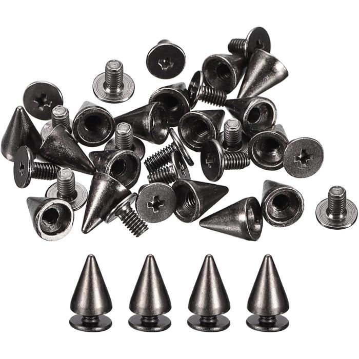 Pointes de goujons Double Cap Rivet Tubulaire Métal Cuir Artisanat