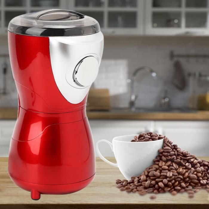 Broyeur électrique Coffee Bean Grinder, 300W Coffee Grinder, Red Coffee