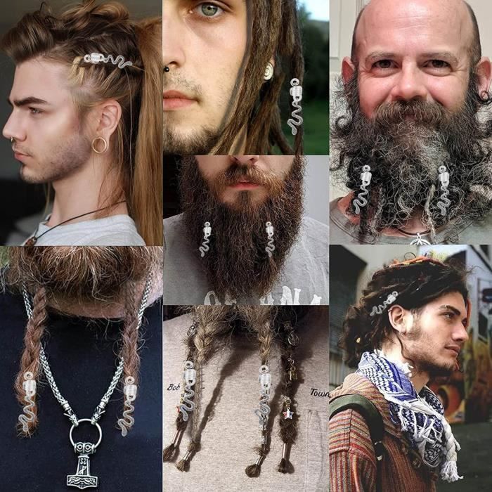 Moustache Barbe Viking Perle Keboyoe 48 Pièces Perles De Barbe