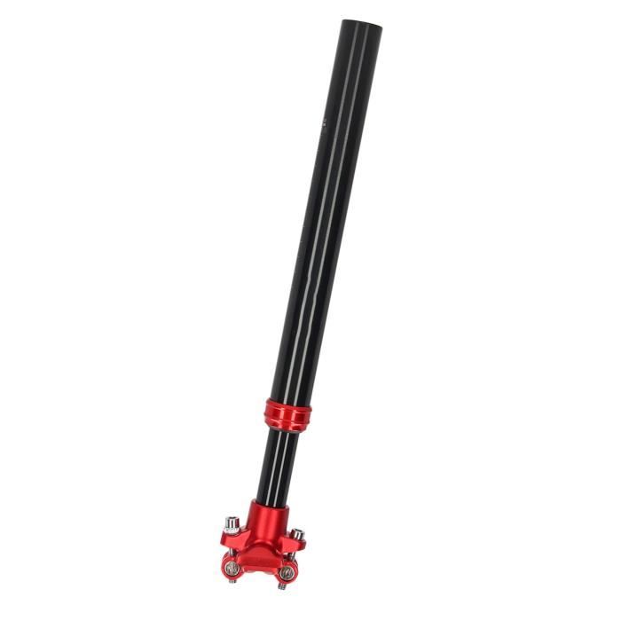 HEROFFIX 1 Pc Tige De Selle De Vélo De Montagne avec Amortisseur De Suspension pour Selle De Vélo Tube De Selle 27,2X300Mm Noir Rouge en Alliage D'Aluminium