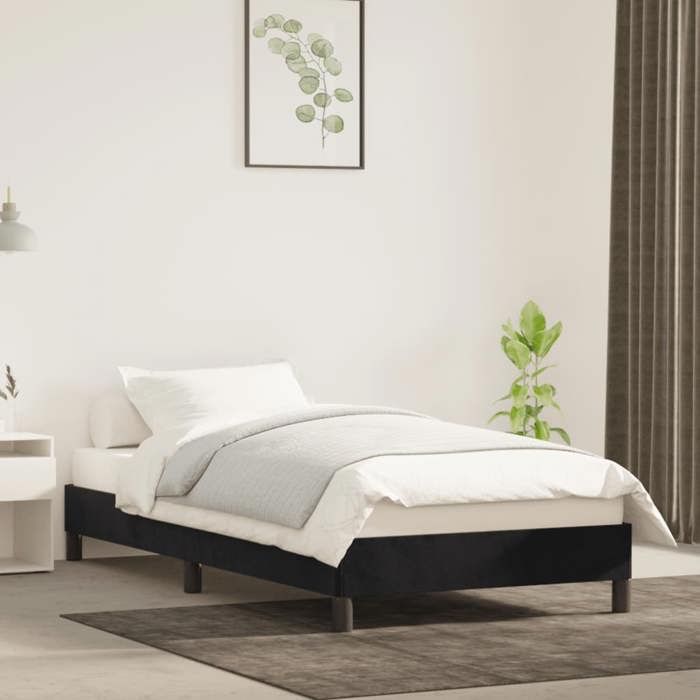 vidaXL Cadre de lit sans matelas noir 90x190 cm velours 346948