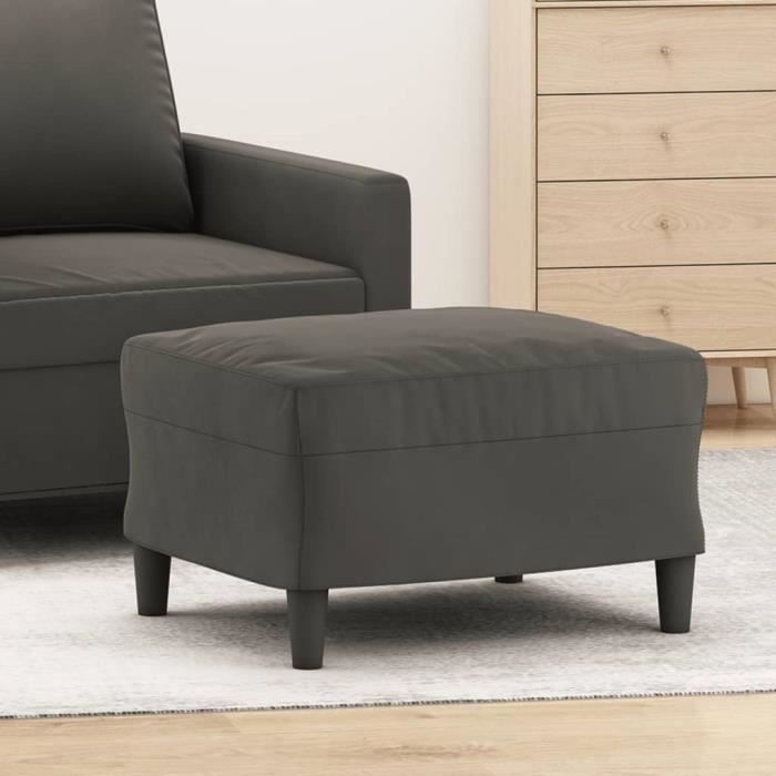 349294 vidaXL Repose-pied Gris foncé 60x50x41 cm Velours