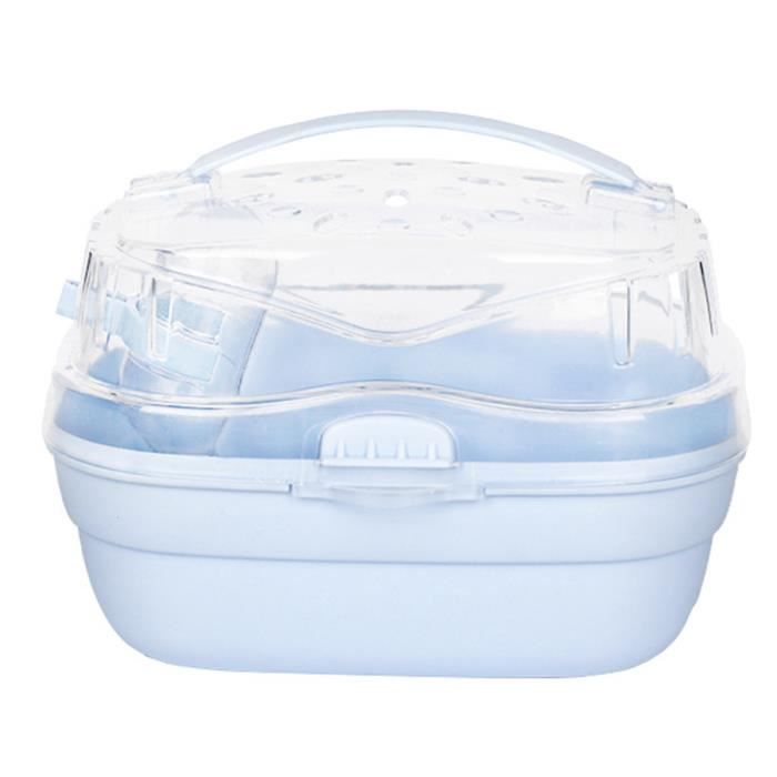 Comparer les prix de Vvikizy Cage de transport de hamster Étui de transport pour Hamster, Cage Portable et légère animalerie jouet Rose Bleu crème