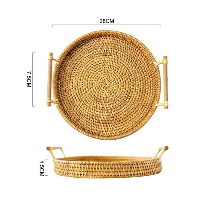 Panier à linge,Panier de Rangement en Osier Tissé à la Main