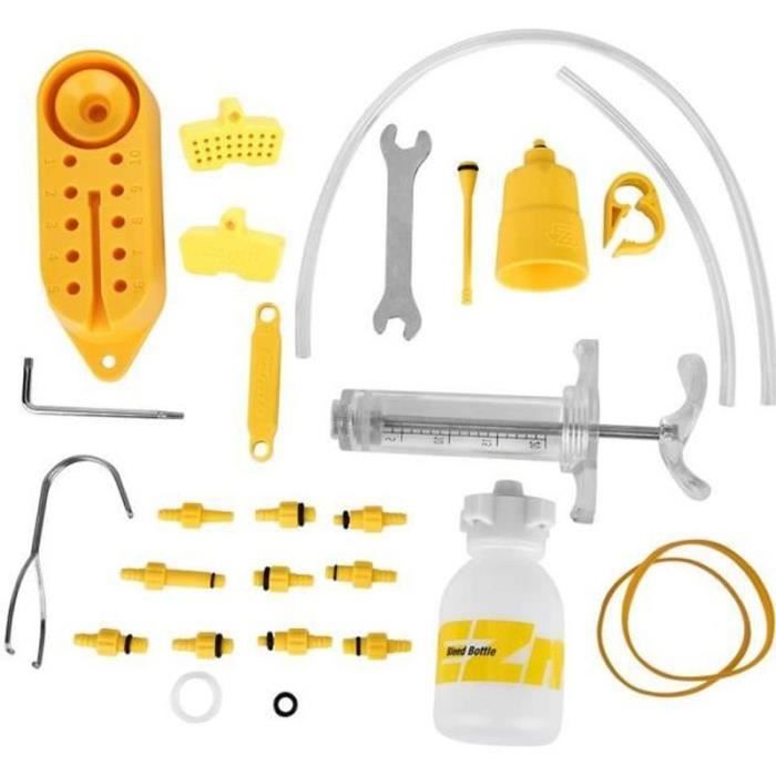 Kit De Purge Frein Disque Hydraulique Vélo - Outils De Réparation Jaune