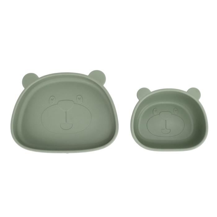 Jissta Set Vaisselle Bébé Silicone 8 Pièces Avec Ventouses – Anti-Gaspillage, Sans BPA, Rose Adorable