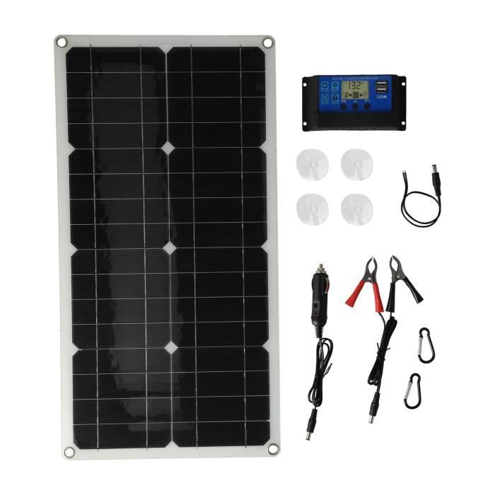 Panneau Solaire Portable 20W | USB, Type-C, DC | Léger (343g) | Étanche | Pour Randonnée Camping