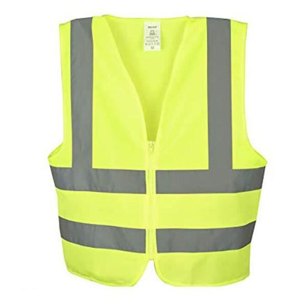 Gilet De Sécurité Haute Visibilité Jaune/orange - Norme EN20471 - Réfléchissant 360° - Pour Moto, Auto, Chantier