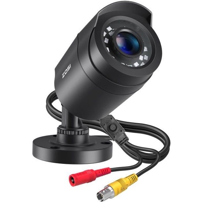 ZOSI 1080P Caméra de Surveillance Extérieure IP66 20M Vision Nocturne Objectif 3,6mm Caméra AHD/TVI/CVI/CVBS Système de