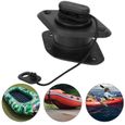 ARAMOX Vanne de vidange pour bateau de pêche Valve de vidange noire durable de PVC pour l'accessoire gonflable de kayak de bateau-1