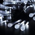 EXCERANDO Guirlande Solaire d'extérieur, 20 LEDs en Forme de Goutte d'eau, Décoration pour Jardin Noël Mariage Partie Halloween,Noël-1