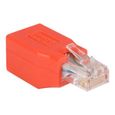STARTECH Adaptateur Gigabit Ethernet Cat 6 vers la répartition - 1 x RJ-45 Mâle Réseau - 1 x RJ-45 Femelle Réseau - Rouge-1