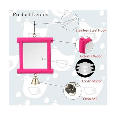 Jouet Miroir Et Balançoire Pour Poules - Anti-ennui - Avec Clochette Et Pierre à Bec - Pour Poulailler Jardin - 5