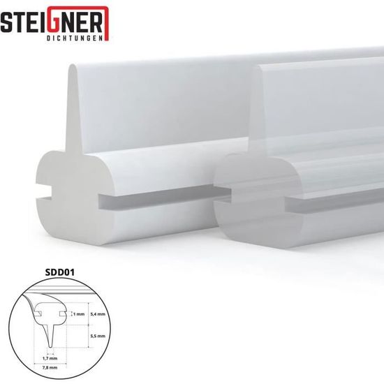 STEIGNER Joint de douche en silicone 110cm SDD01 blanc - joint d'étanchéité  pour la protection contre les fuites d'eau - Cdiscount Bricolage