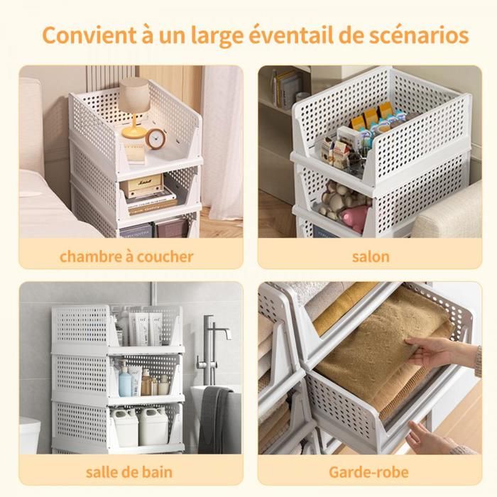 Armoire Pliable Pour Poupée – Organisateur Avec 10 Cintres Et Barre – Pour Tenues 15/17 Cm – Empilable Et Gain De Place