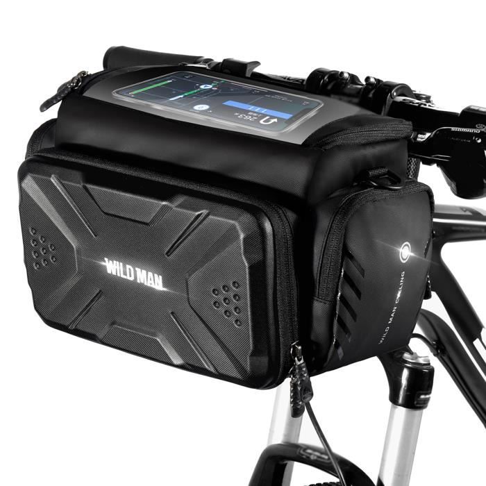Sacoche Guidon Vélo ROCKBROS 1.3 L - Sac Avant VTT Route Scooter - 6 Couleurs Au Choix (Jaune)