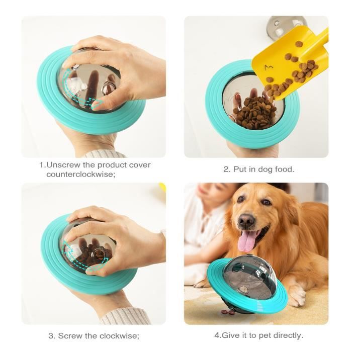 Nouvelle soucoupe volante amusante pour chien boule de nourriture qui fuit  jouets interactifs pour animaux de compagnie YELLOW - Cdiscount