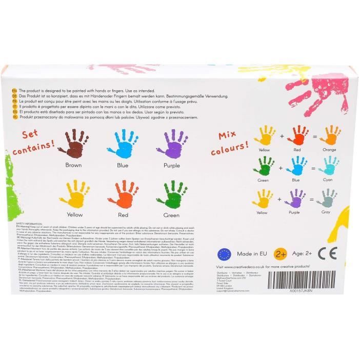 Kit de peinture au doigt amusant lavable pour enfants avec livre, peinture  sans danger pour enfants de 4 à 8 ans, cadeau amusant - Cdiscount Jeux -  Jouets