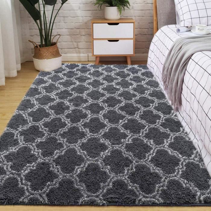 Sour Lemon Tapis De Salon, Tapis Chambre Gris, à Poils Courts Effet 3D 160x230cm, Antidérapant, Extra Large, Moelleux Et Moderne, Pour Chambre à Coucher, Salon,Chambre D'enfant