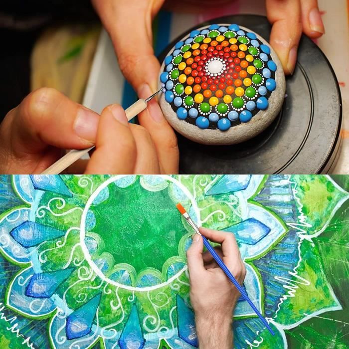 Activité Créative Relaxation Kit Mandala Peinture 38PCS Outils