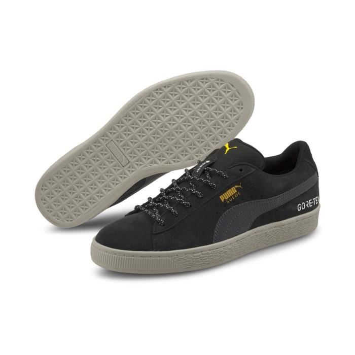 Puma suede noir et doré best sale