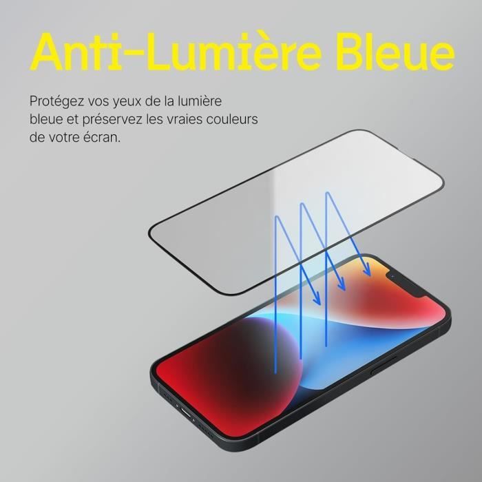Pack De 2 Coques Complètes Pour IPhone 15 Pro Avec Protection Anti-lumière Bleue - Bleu