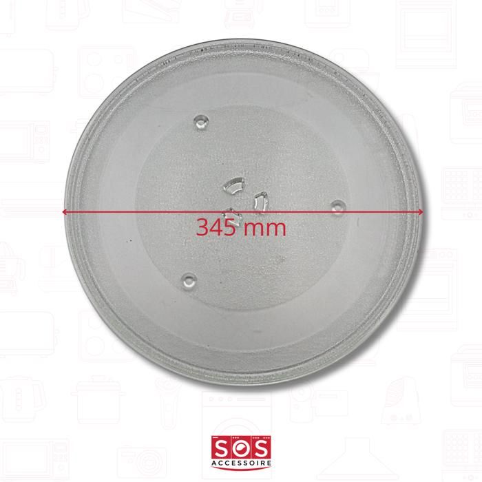 Plateau En Verre Ø 34 Cm Pour Micro-ondes Bosch, Siemens, Neff, Gaggenau – Réf. 00354974 / Z06014N30BP