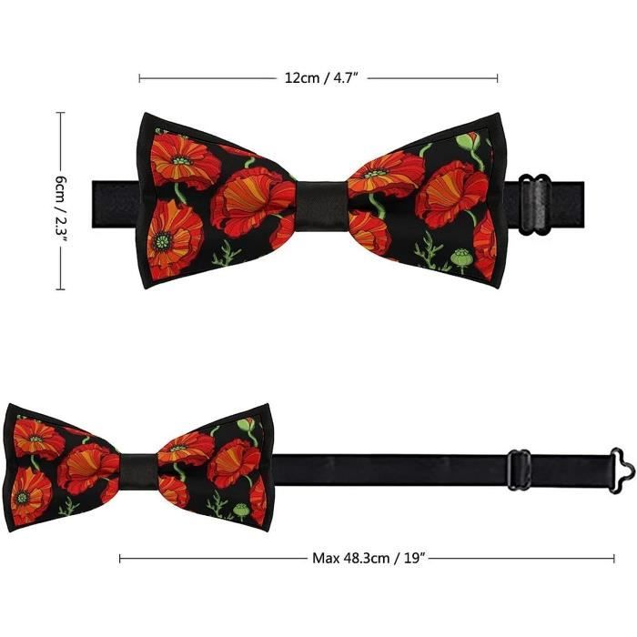 Lot Nœud Papillon + Boutons De Manchette + Carré De Poche - Rouge - Accessoires Costume Homme Pour Occasions - 5