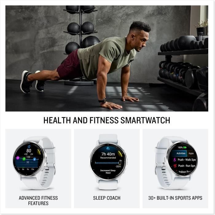 Montre Connect e Gps Sport Et Sant Gray Avec Bracelet Gris