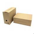 Lot de 12 boîtes d'archives en carton ondulé robuste - Organisation pratique - 33,5 x 12 x 24 cm-2