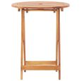 🐝🐝5180Haute qualité Magnifique-Table de jardin Pliante Table de Camping Pique Nique- Table de reception pliante - 60x75 cm Bois d'-2