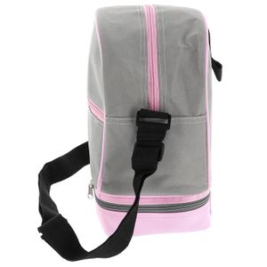 Sacoche Pétanque Eldera Personnalisable – 3 Boules, Nylon Résistant, Bandoulière, Rose Fuchsia, 26x23x14 Cm