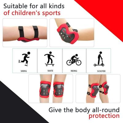 Protections Enfant Genouillères + Coudières + Poignets - Réglables - Pour Skate, Trotinette, Roller