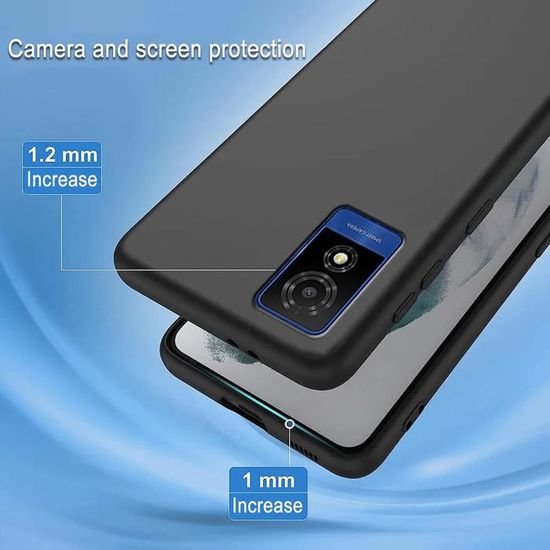 HGJTFANY Pour TCL 501 Coque Verre Trempé (6.0"), Protège écran Anti-Rayures Ultra Fin Silicone Case Antichoc Transparent Housse Etui Pour TCL 501