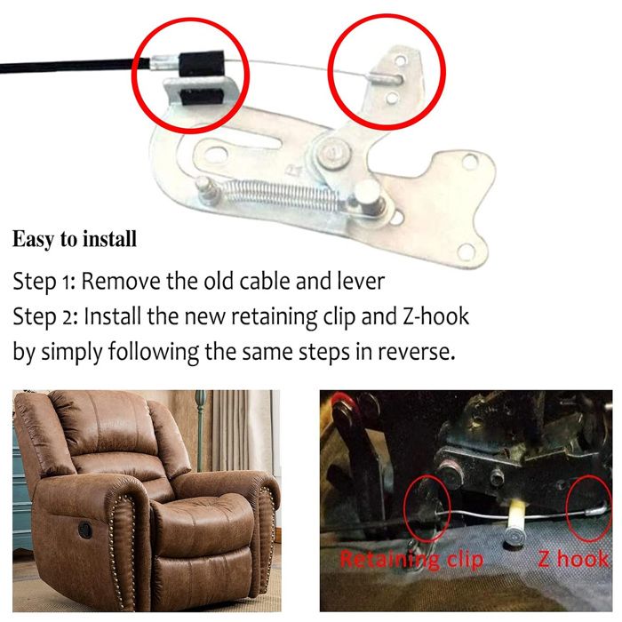 CARMOTTER Poignée Dégagement Fauteuil Inclinable - Boucle Remplacement Universelle ABS