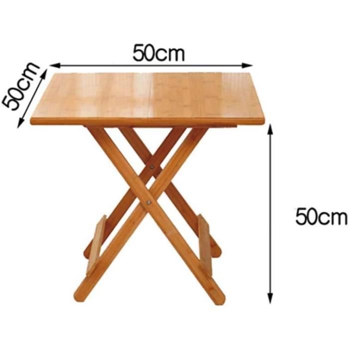 Table Pliante Table Pliable Table à Manger Petit Appartement Maison  extérieure Petite Table carrée Table d'étude rectangulaire Simple et Chaise  Table à Manger (Couleur: Naturel, Taille: 120x6 : : Jardin