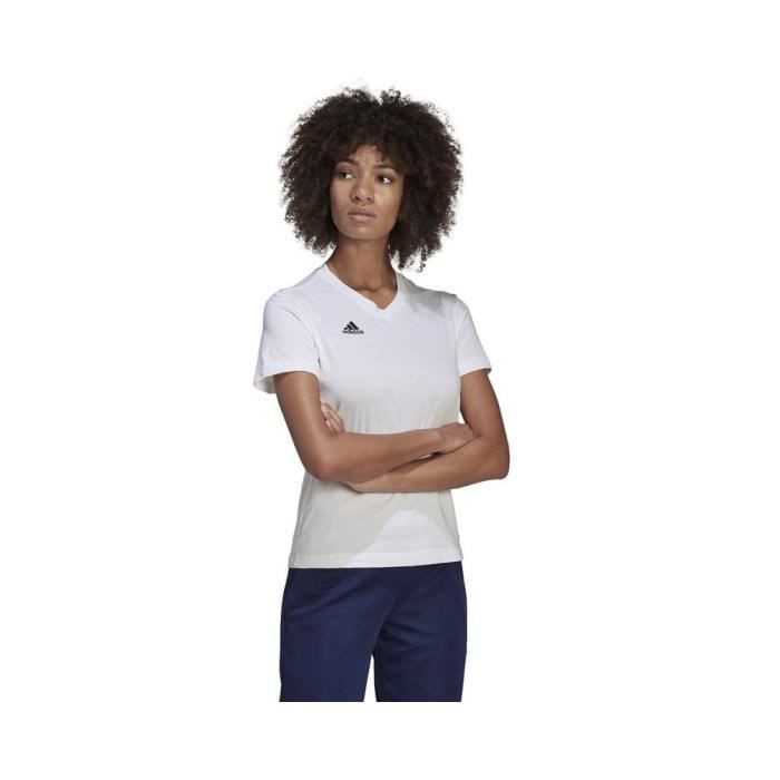 T shirt adidas blanc femme sale