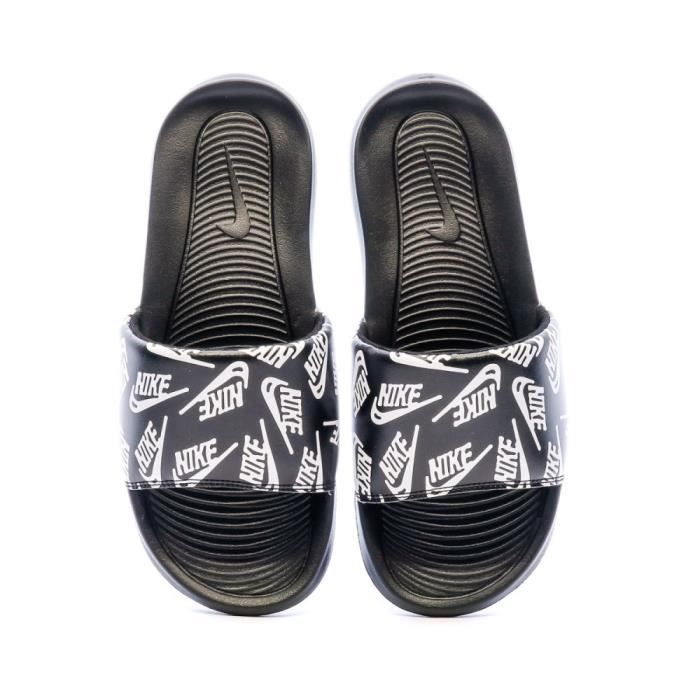 Claquettes Noir Homme Nike Victori One Slide Print Blanc Cdiscount Chaussures