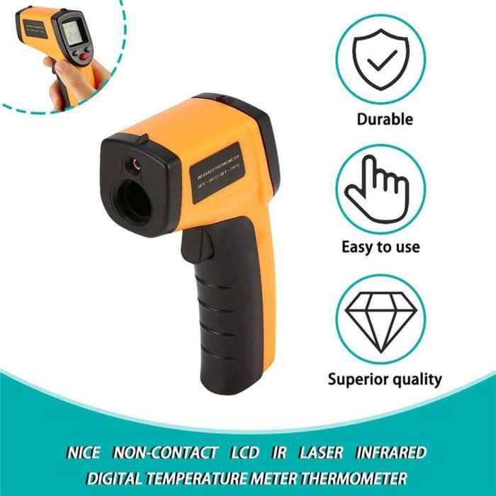 Thermomètre infrarouge Tensum LCD laser pistolet de température compteur  numériq