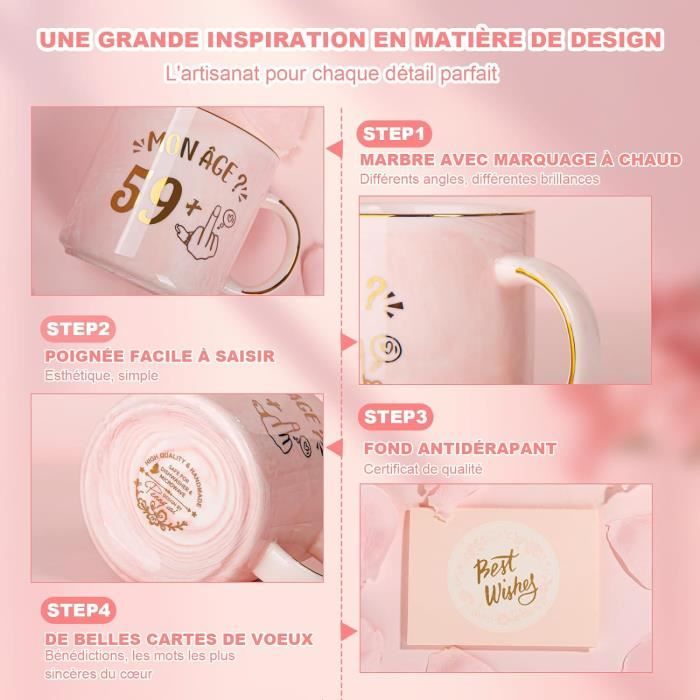 Mug Cadeau D'anniversaire Officiellement 39 Ans Et Plus 40 Anniversaire Femme Tasse à Café Avec énonciation Drôle Idée Cadeau Femme Petite Amie