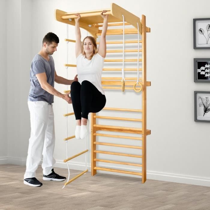 Espalier en bois pour enfants | mur d'escalade | structure Espalier en bois pour enfants | mur d'escalade | structure