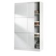 Armoire, placard avec 2 portes coulissantes coloris blanc brillant - longueur 120 x hauteur 200 x profondeur 50 cm-3